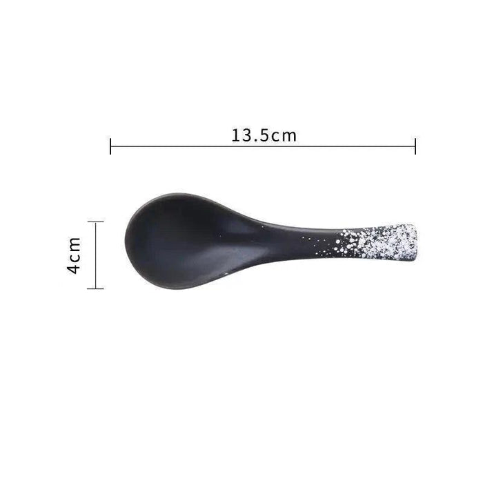 Sophisticated Japanese Ceramic Soup Spoon - Chic Tableware for Dining & Special Occasions - Safe and Non-toxic Design