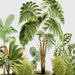 Customizable 3D Tropical Foliage Wallpaper Mural - Refresh Your Interior