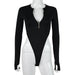 Fall & Winter Women's Fashion Bodysuit - Solid Zipper Long Sleeve Slim Fit Sexy