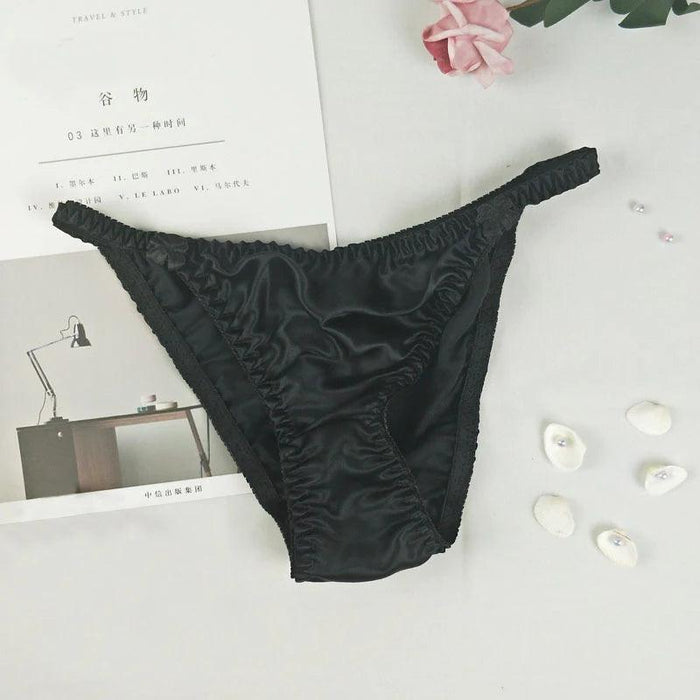 Silk Flower Print Low Waist Breathable Panties for Women in M-2XL, 6 Vibrant Colors