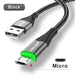 Ultra-Fast 5A LED Micro USB Charging Cable - Data Sync with Stylish Illumination