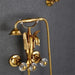 Luxurious Gold Swan Design Shower Faucet Set with Handheld Mixer Taps