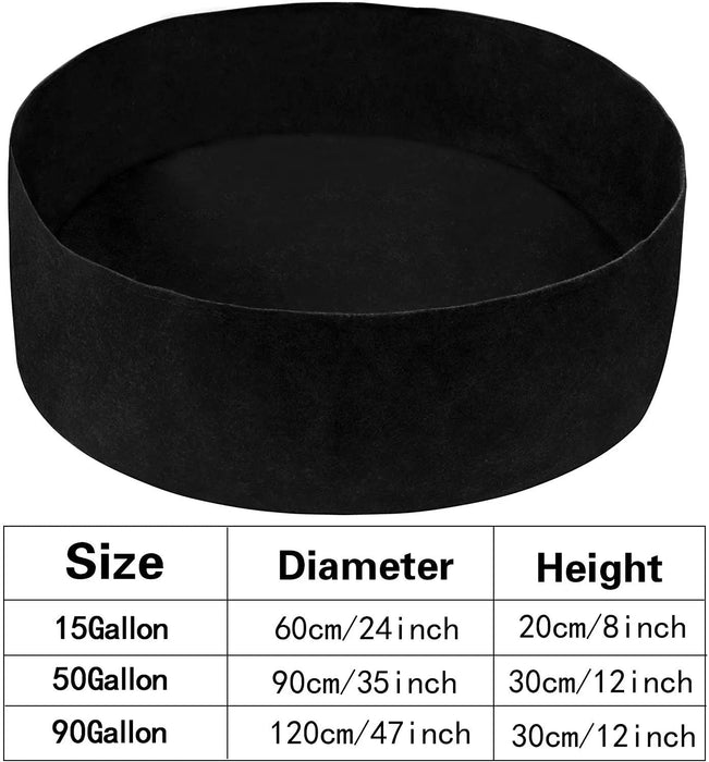 15 Gallon Multi-Purpose Black Fabric Garden Planter Bag for Herbs, Flowers, and Vegetables