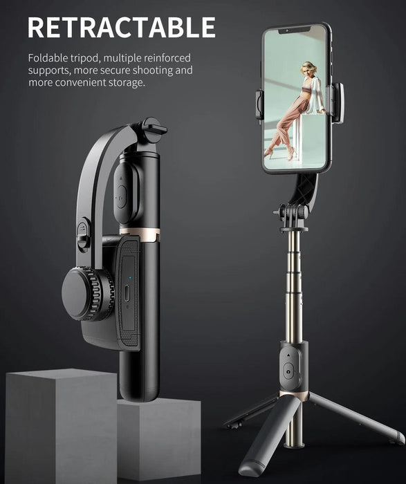 Smartphone Gimbal Stabilizer Kit with Bluetooth Tripod, Selfie Stick, and Remote Control