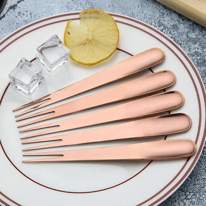 Elegant Stainless Steel Multi-Use Dessert and Fruit Forks - Japanese Style Cutlery for Dining