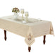 Elegant Hemstitch Linen Tablecloth - White/Champagne, Square/Oblong for Home and Events