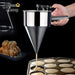Stainless Steel Funnel Batter Pourer with Stand for Takoyaki and Baking Kitchen Essentials