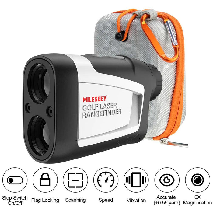 Mileseey Precision Golf Laser Rangefinder Telescope - 600M Measurement, 6X Monocular for Golf, Sports & Hunting