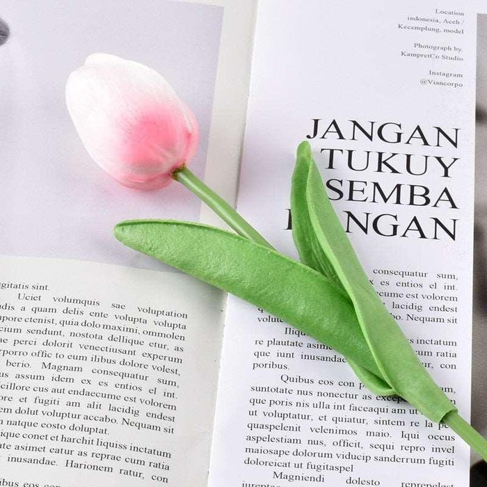 Elegant White Tulip Artificial Flowers - 10 Stunning Stems for Chic Home Decor