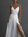 Chic Women's White Sleeveless V-Neck Mini Dress with Elegant Thin Straps for Party Elegance