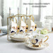 Elegant Bone China Tea and Coffee Service - Premium Porcelain Teapot, Creamer, Sugar Bowl, and Cups for Luxurious Teatime Gatherings