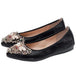 Radiant Rhinestone Bee Women's Flats - Elegant Crystal Embellished Shoes