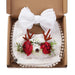 Chic Floral Baby Care Set: Bib, Headband, and Silicone Pacifier Clip in Festive Gift Box