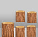 Wood Bark Texture Elastic Fabric Cylinder Covers - Customizable Set for Dessert Table Decor