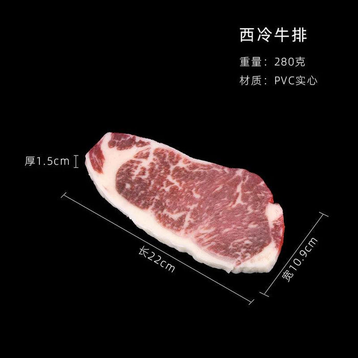 Lifelike Meat Replica Props for Photography and Home Decor - Realistic Steak, Pork, and Bacon Models