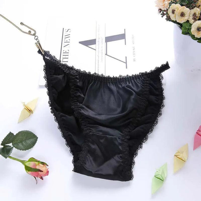 Opulent Plus Size Silk Satin Seamless Knickers for Women