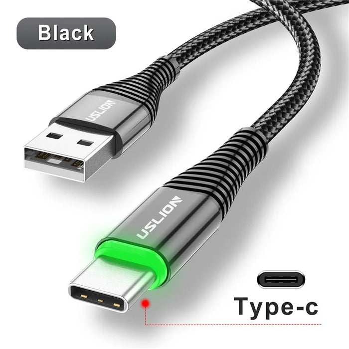 Ultra-Fast 5A LED Micro USB Charging Cable - Data Sync with Stylish Illumination