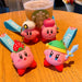 Cute Pink Kirby Keychain with Waddle Dee Doo Design - Perfect Gift for Kids and Anime Fans