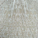 Luxurious Ivory Beaded Lace and Tulle Fabric for Bridal Attire - 130cm Width