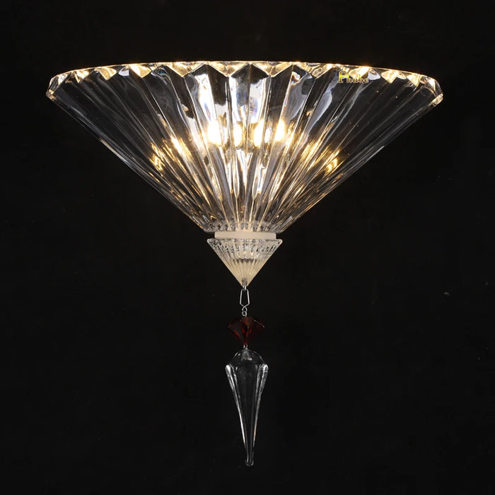 Radiant Crystal Wall Sconce with Reflective Front - A Versatile Lighting Fixture for Any Room