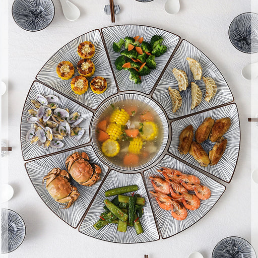 Elegant 9-Piece Porcelain Dining Set with 8 Soup Bowls (CZY-BS1030)