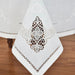 Elegant Hemstitch Linen Tablecloth - White/Champagne, Square/Oblong for Home and Events