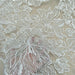 Ivory Floral Rayon Lace Fabric - 130cm Wide - Ideal for Exquisite Bridal Gowns - Priced Per Yard