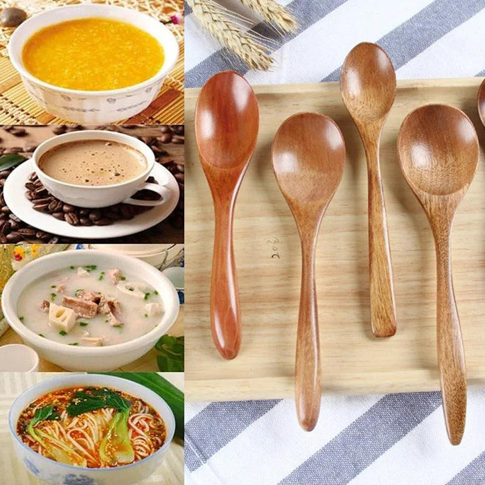 Handcrafted Eco-Friendly Japanese Wooden Spoon - Essential Tool for Soups, Rice, and Desserts