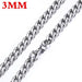 Modern Men's Stainless Steel Figaro Chain Necklace - Stylish Accessory for Any Event