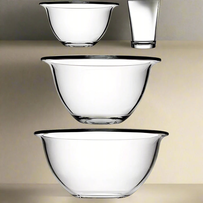 Elegant 4-Piece Pasabahce Serving Bowl Set with Measuring Cup for Stylish Entertaining