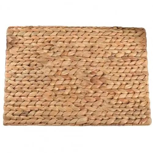 Chic Handcrafted Water Hyacinth Placemats - Stylish Heat-Resistant Table Mats with Timeless Braided Design