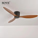 Modern Black and White Remote-Controlled Low Profile Ceiling Fan - 30W DC Motor - No Light - Sleek Design - 220V