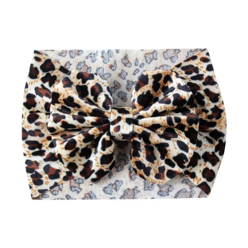 Leopard Print Velvet Headband and Hair Bow Set - Stylish Hair Accessories for Fashion-Forward Girls