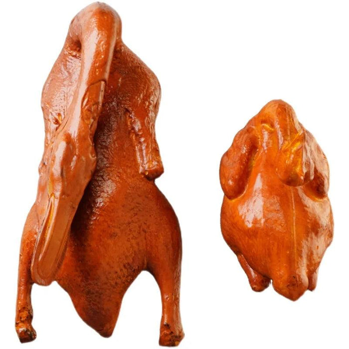 Lifelike Miniature Roast Duck and Chicken Table Centerpiece for Culinary Decor