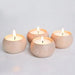 Chic Natural Beech Wood Tealight Candle Holder Collection by Woopetto