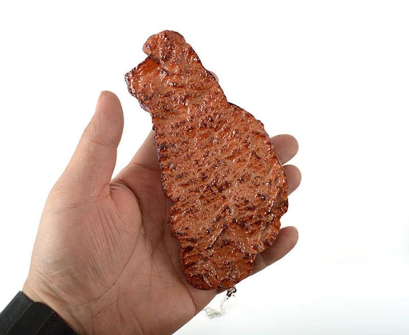 Realistic Miniature Steak Replica for Dollhouses – Perfect Fake Food Props for Creative Play and Photography