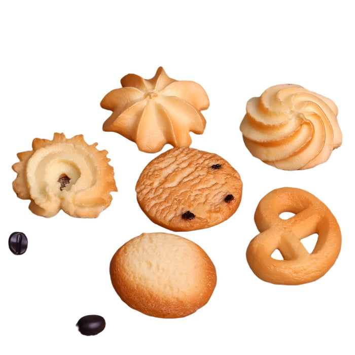 Charming 6-Piece Faux Cookie Collection for Kitchen and Table Decor