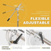 Professional Adjustable Stainless Steel Light Stand with Boom Arm & Sandbag - 2.49M Height