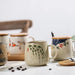 Elegant Vintage Japanese Porcelain Coffee Cup Set with Spoon & Lid - 380ml Perfect for Gifting