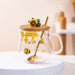 Adorable Bee-Themed Ceramic Cup with Lid – 400ml Whimsical Coffee & Tea Mug for Breakfast and Celebrations