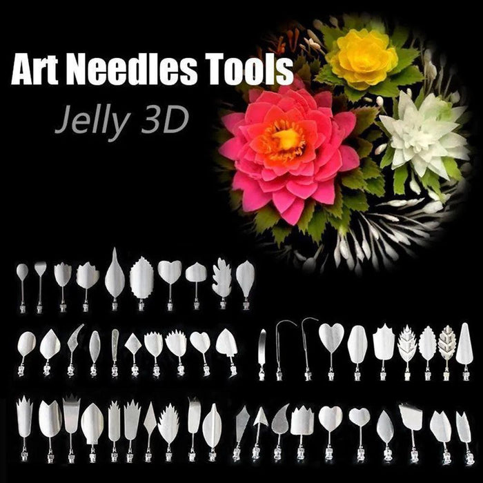 Premium 3D Gelatin Cake Decorating Needle Set - Precision Stainless Steel Tools