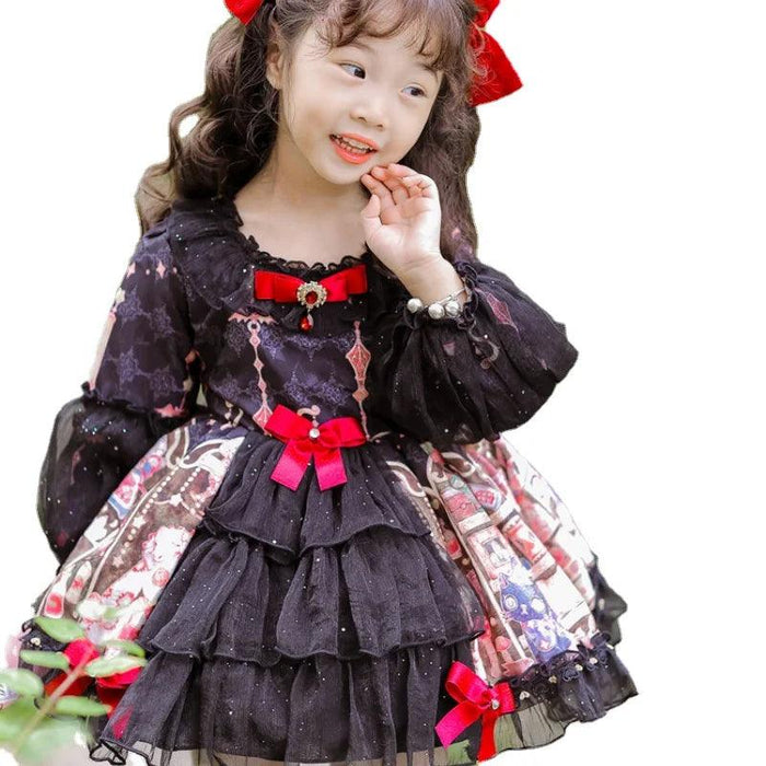 Charming Autumn Spanish Princess Lolita Dress for Baby Girls - Ideal for Birthdays and Halloween Celebrations