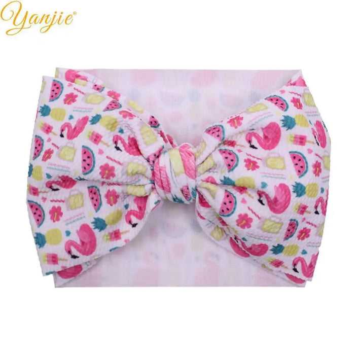 YANJIE 2023 Customizable Large Hair Bow Headband Set for Kids