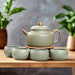 Tranquil Elegance: Handcrafted 5-Piece Serenity Purple Clay Tea Set for the Ultimate Tea Experience