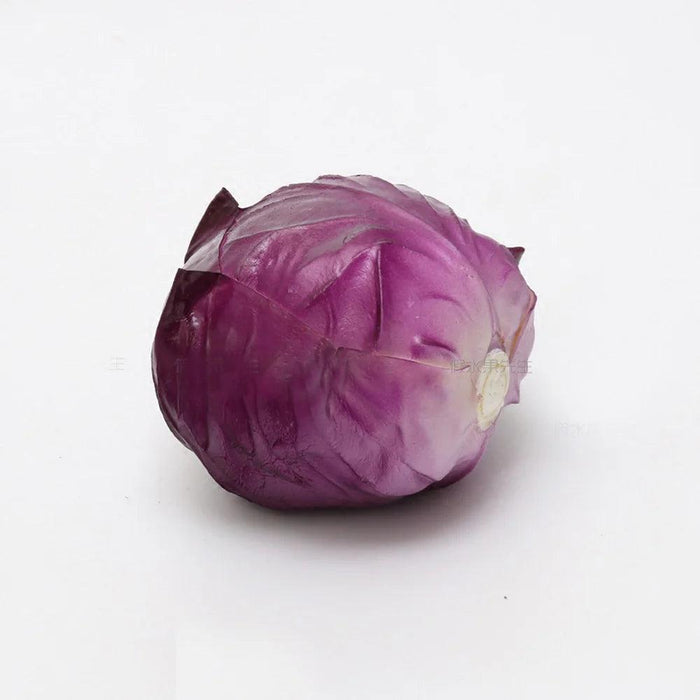 Lifelike Plastic Cabbage Decoration - Premium Quality Vegetable Replica