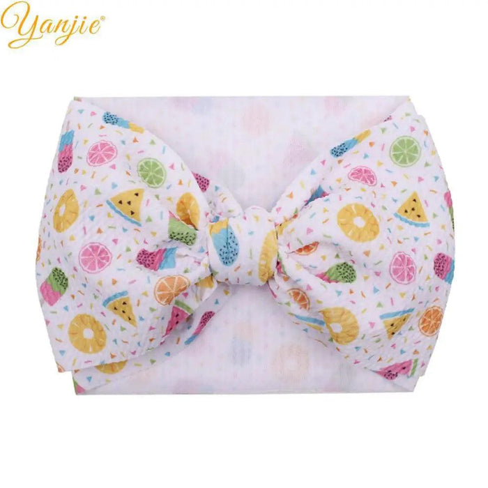 YANJIE 2023 Customizable Large Hair Bow Headband Set for Kids