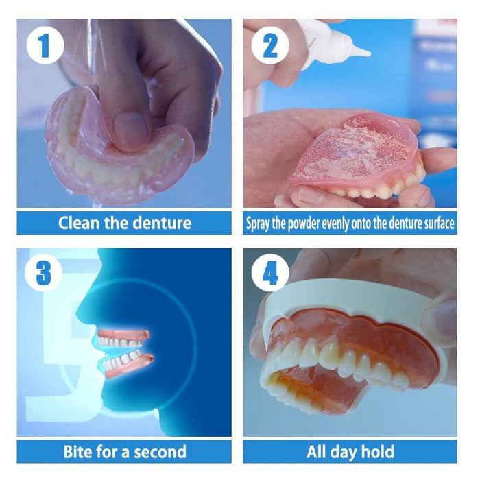 Sensitive Gums Comfort Plus Denture Adhesive - 75g (3 x 25g Packs) for All-Day Secure Wear