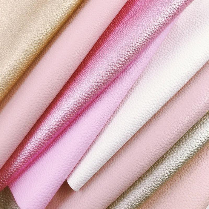 Colorful Litchi Textured Eco-Friendly PU Leather Craft Sheet