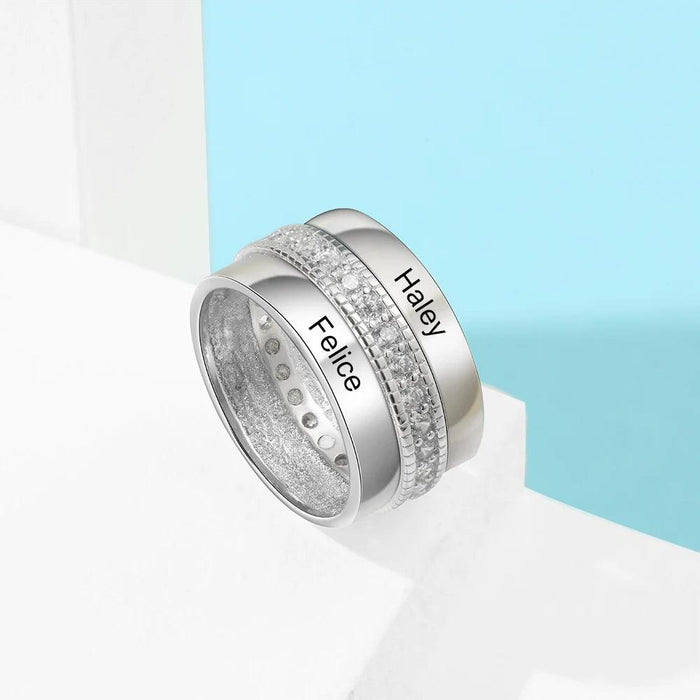 Personalized Engraved Love Rings for Women