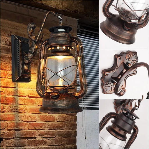 Retro Antique Copper Wall Lantern Sconce - Add Timeless Elegance to Your Home